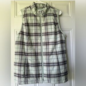 J Jill Woman’s Plaid Flannel Fleece Lined Vest